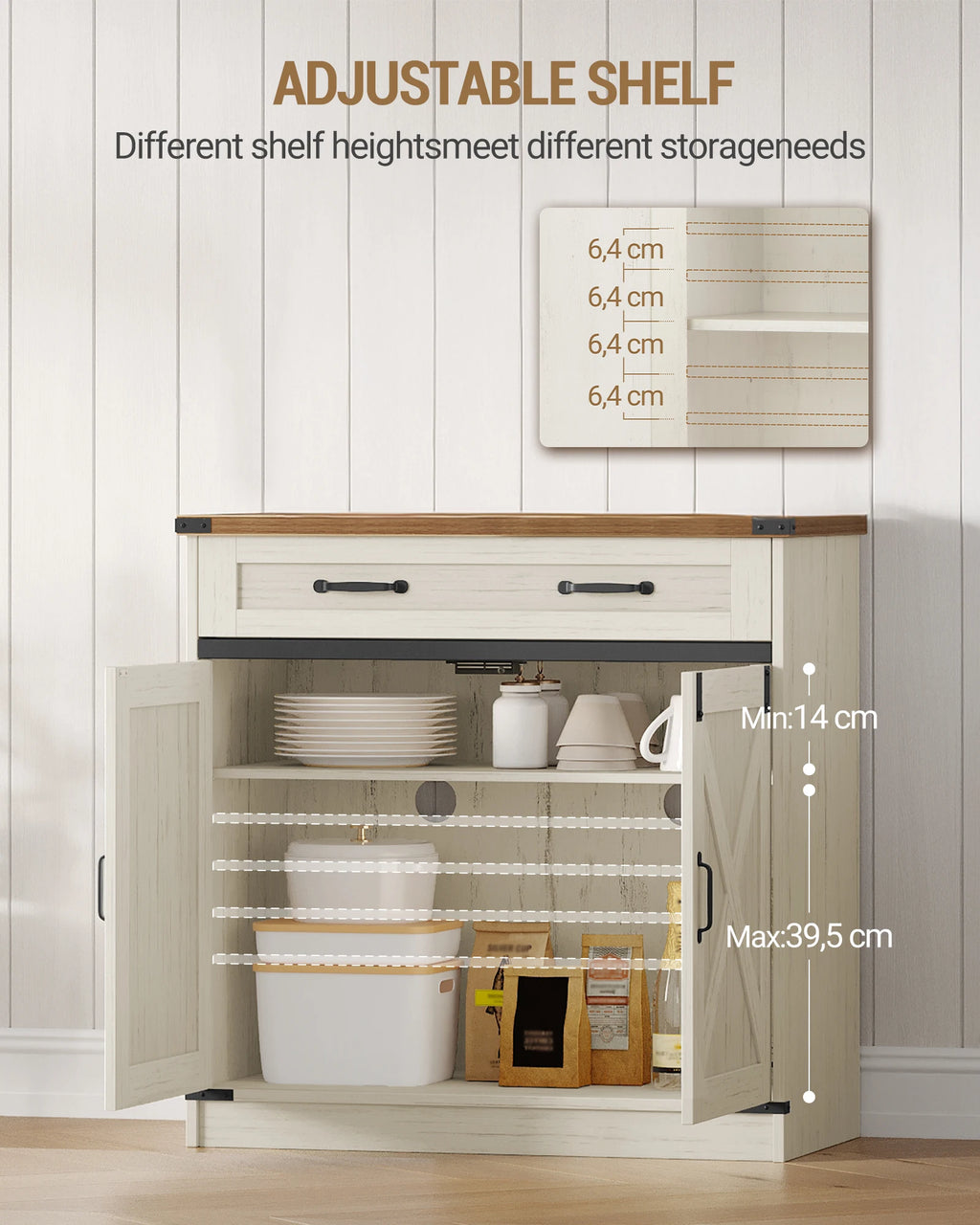 Buffet de Cuisine 2 Portes avec Tiroir - Oscar – vue 5