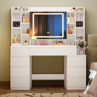 Coiffeuse 120 cm avec Rangement Bijoux Caché - Zoé