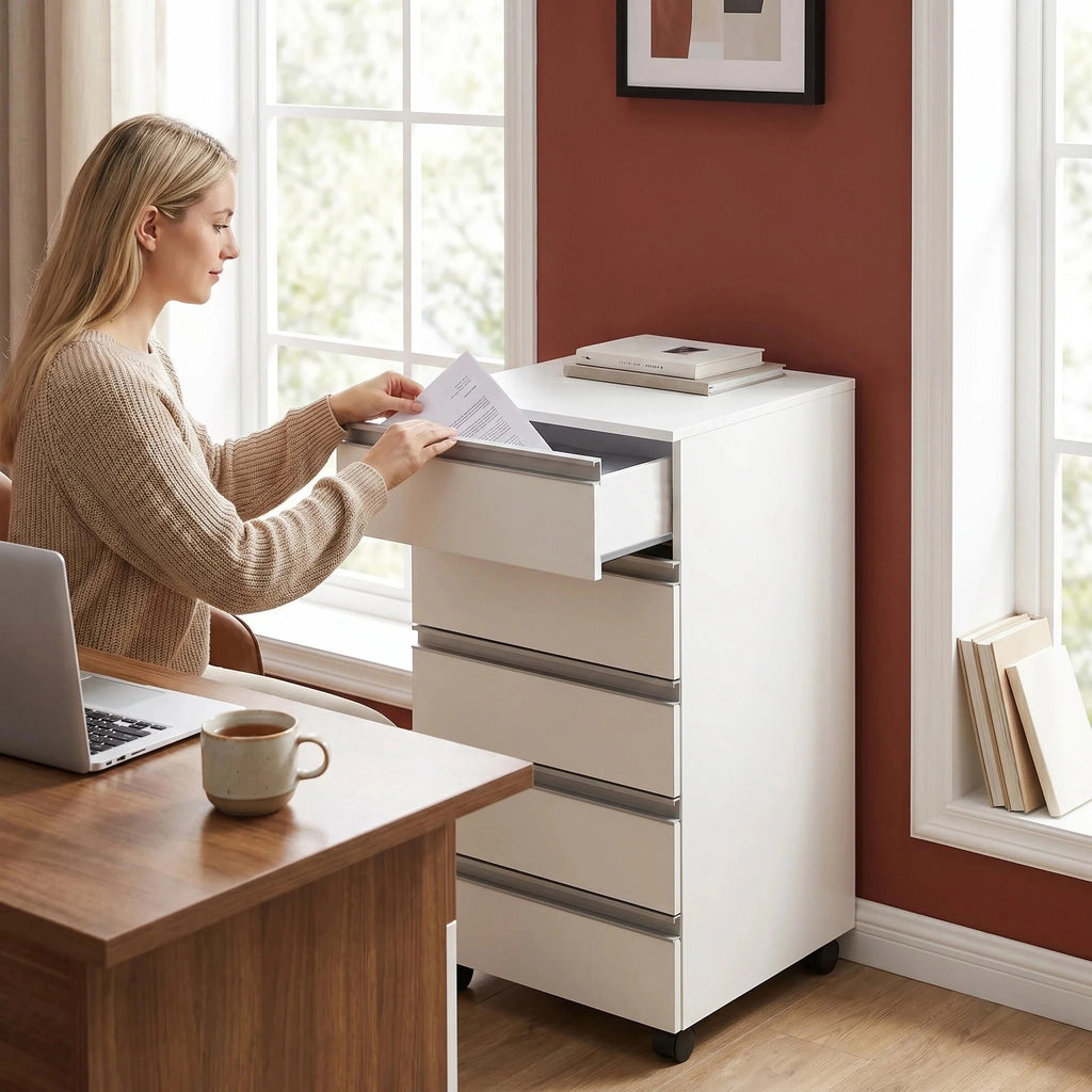 Caisson de Bureau 5 Tiroirs avec Serrure - Robin