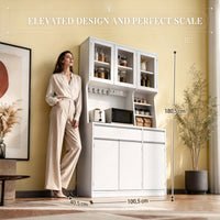 Buffet Vaisselier avec Prises et Éclairage LED - Basile – vue 5