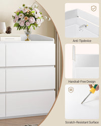 Commode de Chambre 6 Tiroirs - Pauline – vue 4