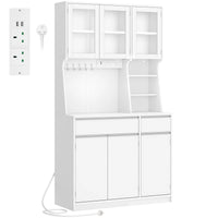 Buffet Vaisselier avec Prises et Éclairage LED - Basile – vue 6