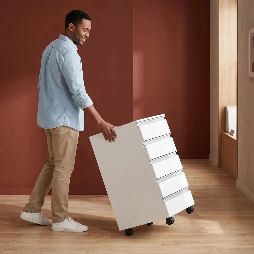 Caisson de Bureau 5 Tiroirs avec Serrure - Robin – vue 4
