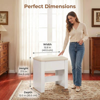 Tabouret de Coiffeuse en Similicuir - Mila – vue 6