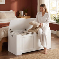 Coffre de Rangement 100 cm avec Charnières de Sécurité - Félix
