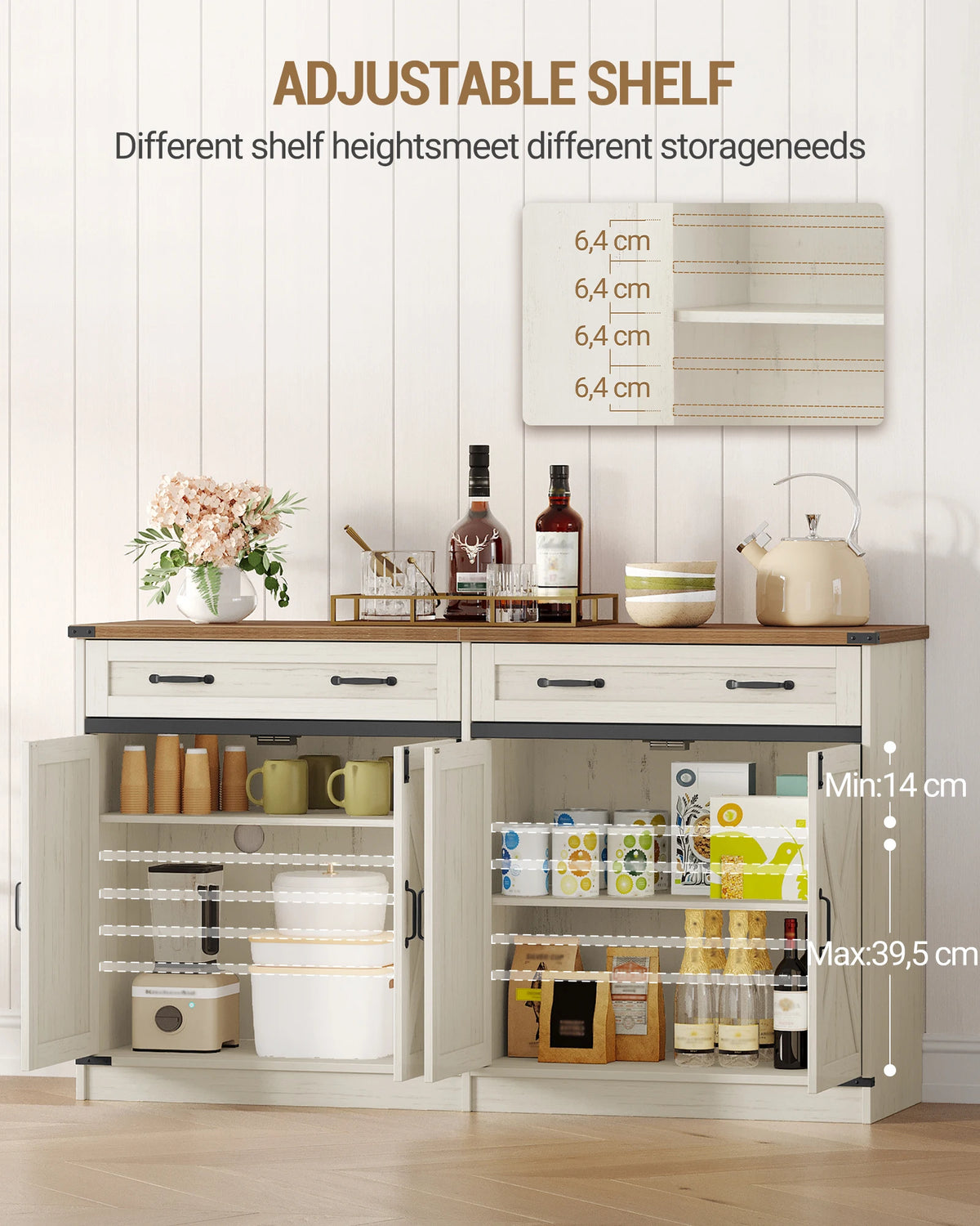 Buffet Campagne 2 Portes avec Tiroir - Marius – vue 5