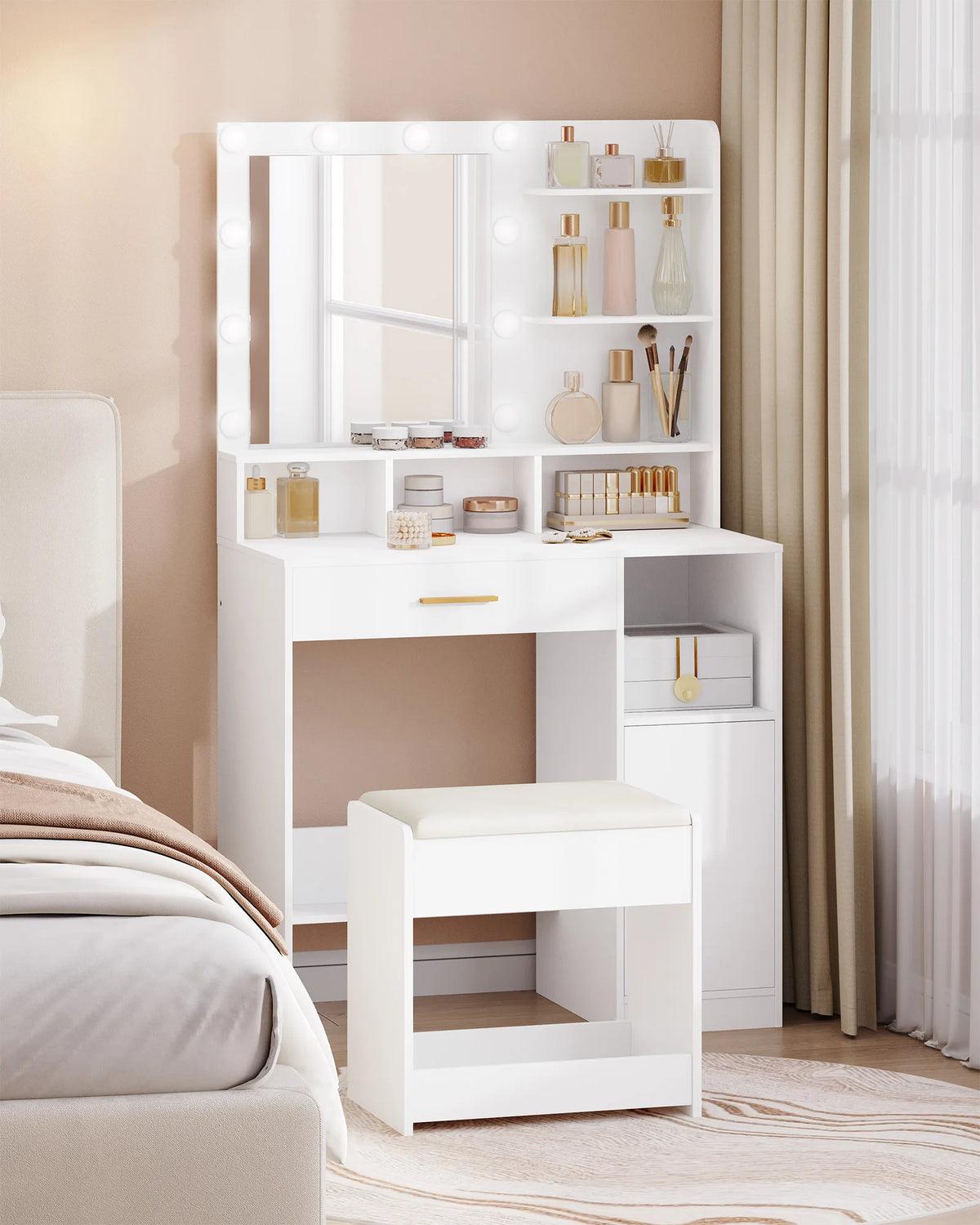 Tabouret de Coiffeuse Rembourré - Lou – vue 2