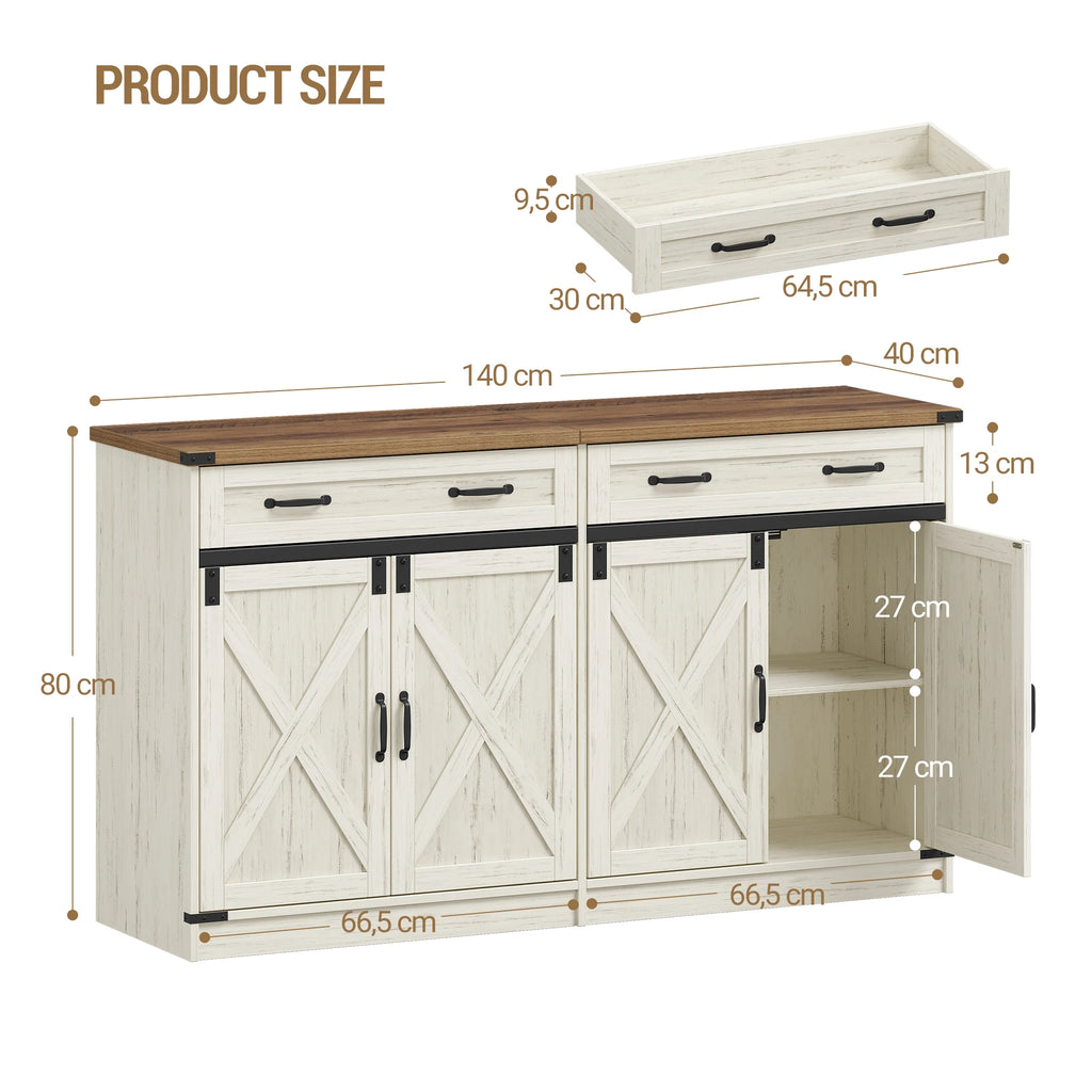Buffet Campagne 2 Portes avec Tiroir - Marius – vue 6