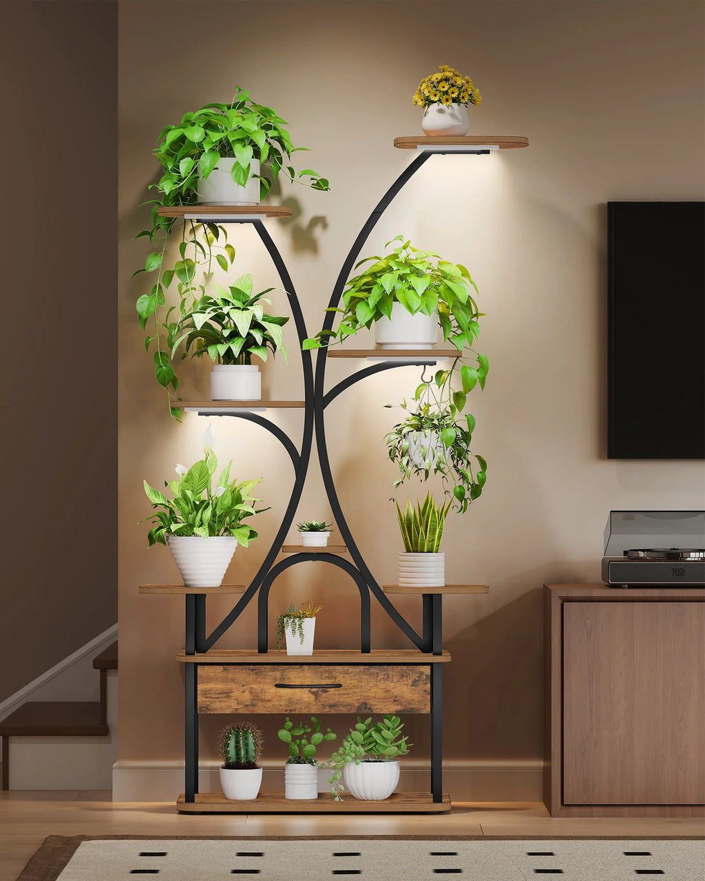 Étagère à Plantes 9 Niveaux avec Lampes de Croissance - Victor – vue 2