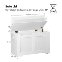 Banc de Rangement Blanc 76 cm - Anatole – vue 6