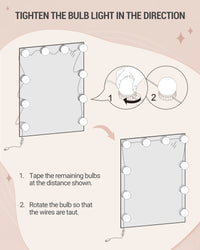 Coiffeuse Commode avec Miroir LED 3 Couleurs - Lina – vue 5