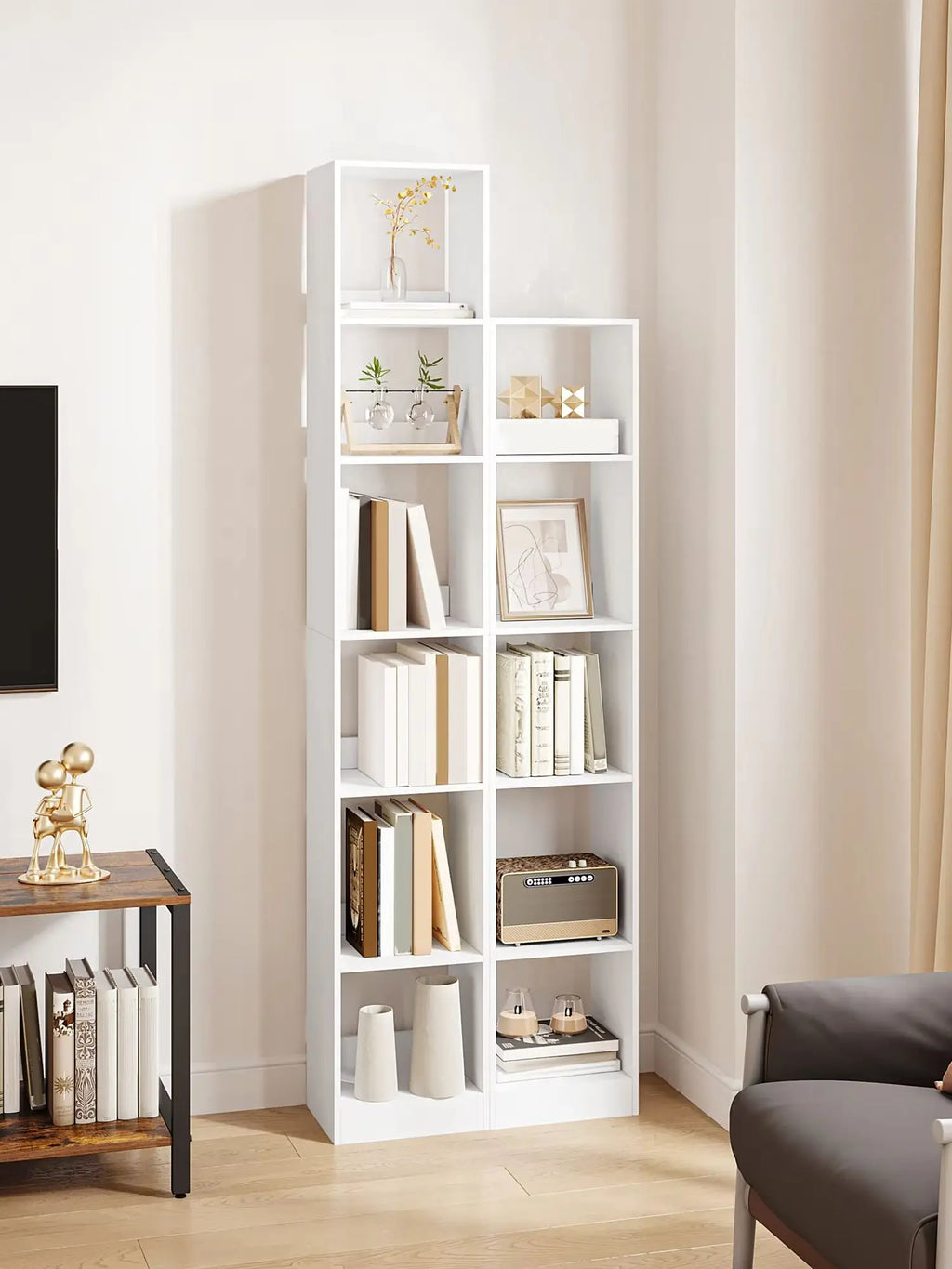 Petite Bibliothèque Cube Blanche - Léo – vue 2