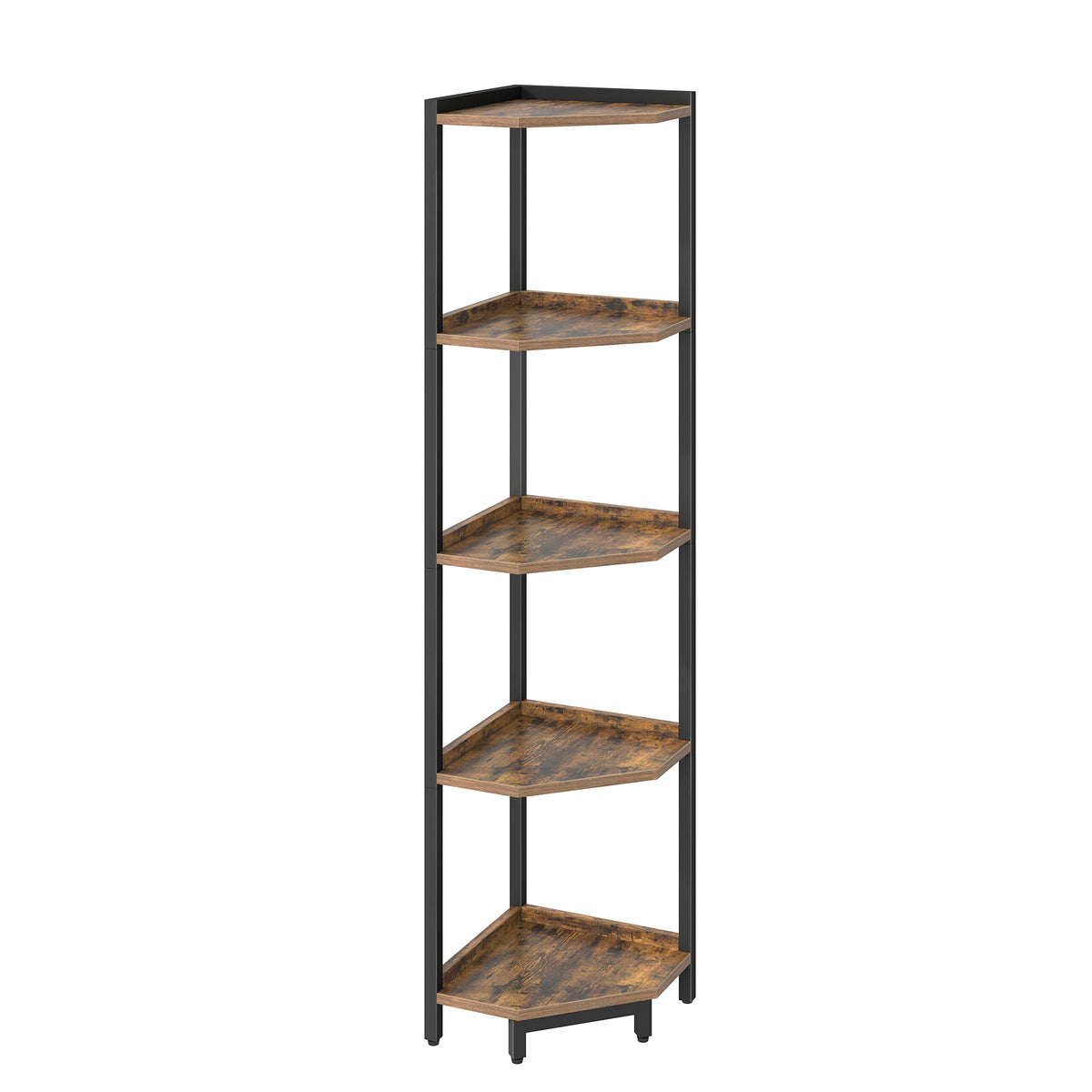 Étagère d'Angle Compacte Bois et Métal - Côme