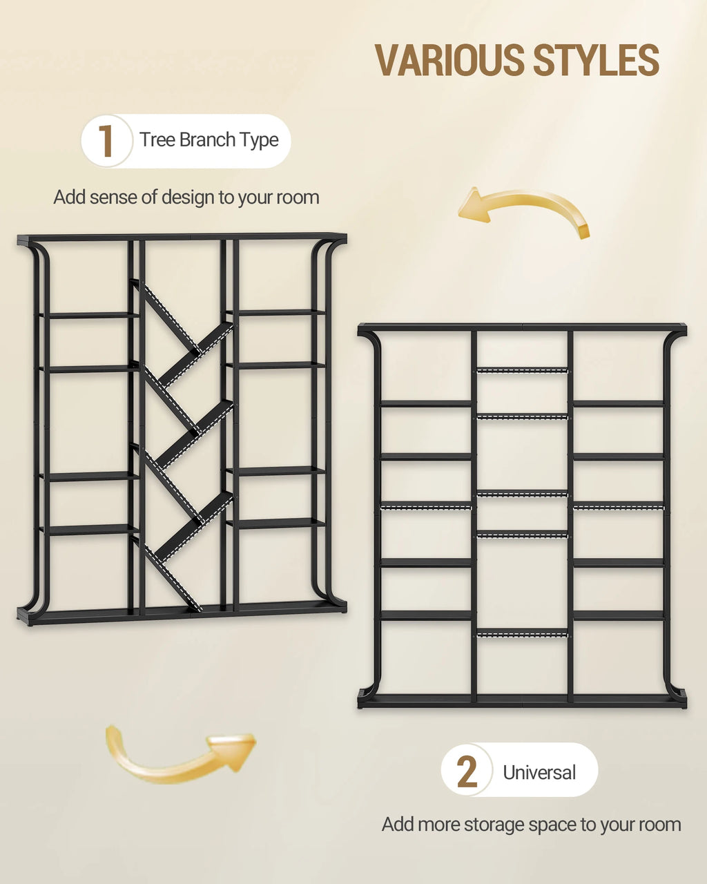 Bibliothèque Arbre 6 Niveaux 17 Compartiments - Gabriel – vue 5