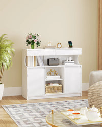 Buffet de Cuisine LED avec Multiprise - Aaron