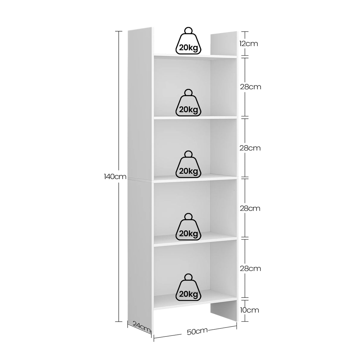 Bibliothèque Blanche 5 Niveaux - Paul – vue 4