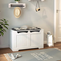 Banc de Rangement Blanc 76 cm - Anatole