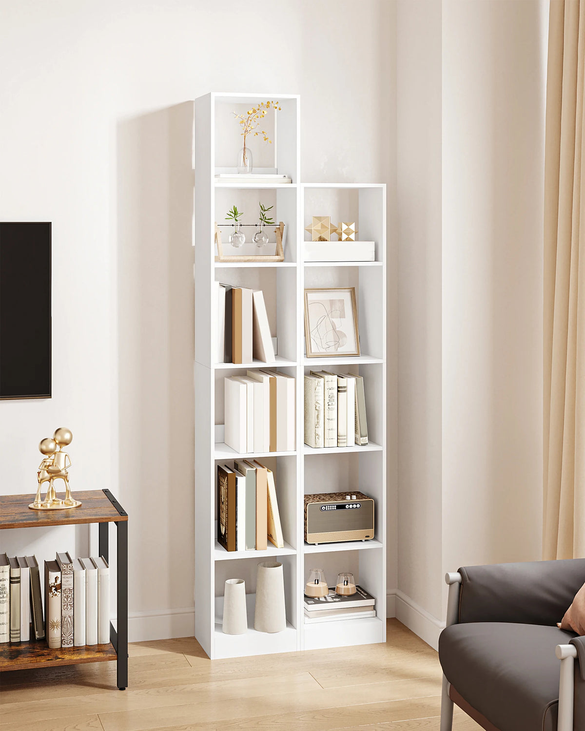 Petite Bibliothèque Cube Blanche - Léo