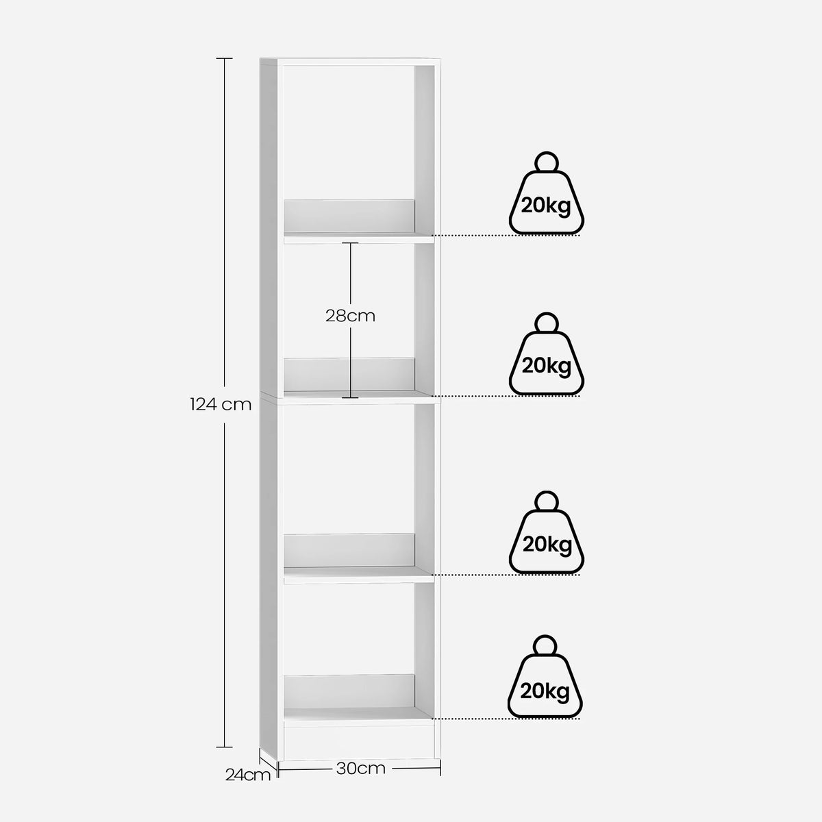 Petite Bibliothèque Cube Blanche - Léo – vue 6