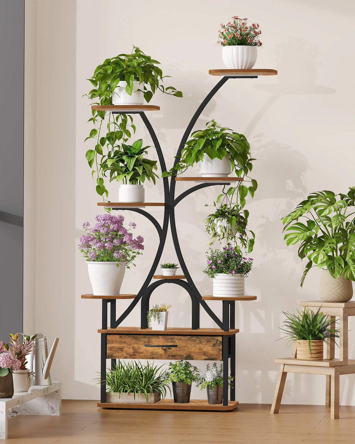 Étagère à Plantes 9 Niveaux avec Lampes de Croissance - Victor